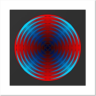 Fuzzy Circular Logic Red 1 Posters and Art